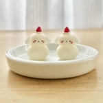 【ミニ】しろの鏡餅mini〜頭にいちご乗せ/ミニチュア/置き物