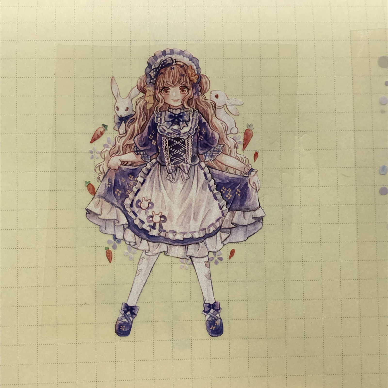 t-80○ フレークシール ○ 海外 マステ 人物 女の子 PET | minne 日本 ...
