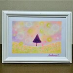 パステルアート　あたたかさと希望の木　パステル画原画