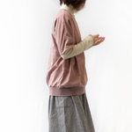 重ね着Tシャツ。ピンクベージュ。【受注製作】