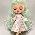 ドレープサテンミニティアードワンピ　ブライス　アウトフィット