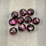 ホタルガラス 8mm 10個セット 蓄光 ホタルガラス ワインレッド