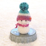 ニット帽かぶった雪だるまちゃん(磁石入り)☃️