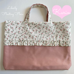 入園入学🎀リバティ レッスンバッグ🎀フローティングフローラ ※さくらんぼアイロンシールオプション🍒