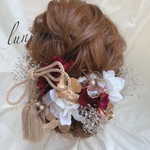 💜k-chamu様専用ページ💜　アジサイ３本/アメリカンフラワー１本/チュール２本　追加させて頂きます💜