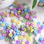 ☆100個【#529】4mm　ボタン シンプル　カラフル　手芸