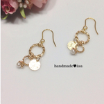 小さなパールリング　ピアス/イヤリング