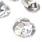 100個入り14mm2穴オクタゴンシャンデリアパーツ（クリア）