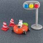 【うさぎとにんじんの車】　うさぎ　ウサギ　にんじん　ニンジン　ミニチュア　車　送料無料