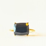 ブラックスピネルリング　ブラックリング　天然石　天然石リング　指輪