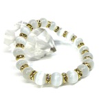 【SALE/セール】キャッツアイ（ホワイト） パワーストーン　ブレスレット  （ゴールド）