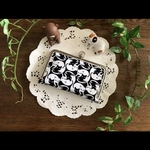 racula様専用ページ☆カードケース☆白黒猫ちゃん☆シルバーがま口☆受注製作