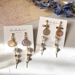 Flower & colorとコットンパールピアス/イヤリング