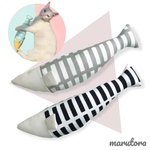 △魚型▽猫のキッカー、モノトーン