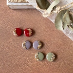 一粒の大人カラーアクセサリー 1.5cm【レッド】