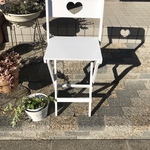 mari-coco様オーダー品《ハートとの折り畳みチェア/トールサイズ》木製雑貨　ガーデニング   軽量   撮影用　インテリア　花台　ペット