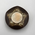 満月と星のボタン　茶色　30mm   1個