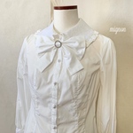 レースフリルシャツ ホワイト