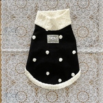 ★maa.to.2boy.wanwan様オーダー品★【裏起毛】アラン編タートルネックワッフルドットウェア（ブラック）