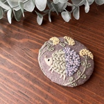 【ブローチorヘアゴム】花ねずみと菜の花畑 楕円