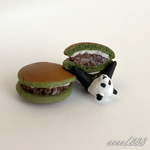子パンダ　抹茶どら焼き　ミニチュア