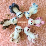 ふんわりカラー　テディベアキーホルダー　限定6体　ダークブラウン　