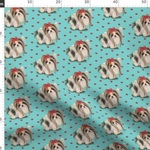 New 犬 犬柄 ヨーキー ティファニーブルーと赤いリボンのヨーキー