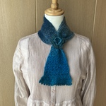 段染めモヘア混ウールのミニマフラー