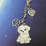 人気❤︎【送料無料】♡うちの子 わんこチャーム〈マルチーズ〉のチャーム♡キーホルダー
