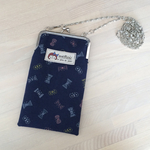 ✦m-y＊＊様ご予約品✦てふてふ∞ネイビーがま口スマホポシェット