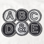 モノトーンコースター ABCDE&