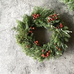 ★針葉樹のウィンターリース★クリスマスリース★レッド