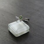ミントトルマリン　CZ　Vラインリング　SILVER925　