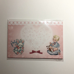 雪柄　デザインメモ♡ハガキサイズ　レトロBaby♡バラ20枚入り　