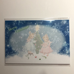 クリスマス　デザインメモ♡ハガキサイズ　レトロエンジェル  ♡バラ20枚入り　