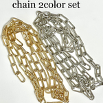 gold/silver 2色チェーンセット