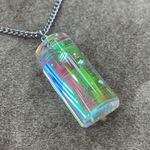 🌈ダイクログリーンガラスカマボコ形ペンダント🌈