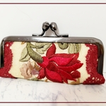 刺繍リボンとレースの印鑑ケース