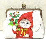 大きながま口ポーチ　コヤンイサムチョン　ルミちゃん