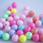 【40個】アクリルビーズ12mm　パステルカラー