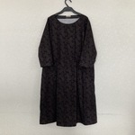 ☆新作☆　1点物　ペイズリー柄ワンピース　エスニック風ワンピース　茶系ワンピース　北欧風ワンピース 　大きいサイズワンピース　サイズL～LLワンピース