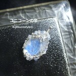 ホワイトラブラドライトペンダント（ワイヤージュエリー☆ワイヤーアクセサリー☆ワイヤーラッピング天然石ネックレス☆KuthumistyleⓇ☆クツミスタイル☆only minne ）