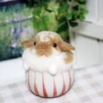 カップ入り ブロークンオレンジ ウサギ