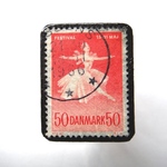 デンマーク1964年「バレー切手」ブローチ　113