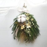 クリスマススワッグ  ～コットンと紫陽花