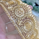 限定価格！new🧡R10-42長さ50センチ×幅約5センチ(刺繍分)インド刺繍リボン