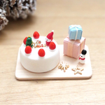 ミニチュアクリスマスケーキプレート プレゼントBox