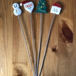 クリスマスガーデンピック4本セット