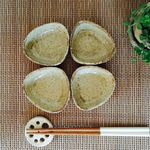 四つ葉のクローバー リボン 三角豆皿セット