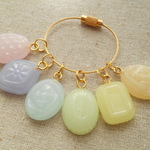 ミルキー*虹色*ドロップバッグチャーム